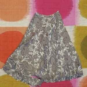 Vintage 100% silk Paisley Maxi skirt